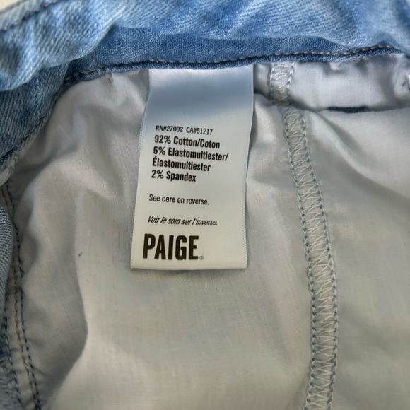 Paige Pleated Mayslie Double Button Jogger Jeans, size 27 - Picture 8 of 16
